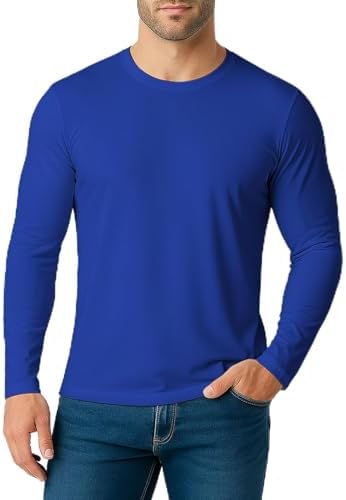 Long Sleeve Rash Guard for Men: Dri Fit Sun Protection UPF 50+ Uv Cooling Moisture Wicking T-Shirt for Workout