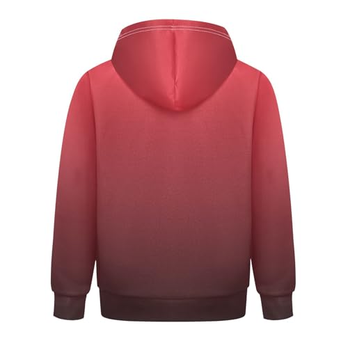 Alizarin Crimson Black Gradient Boys' Fashion Hoodies, Girls' Sweatshirts, Soccer Hoodies for Boys, Size 4T2