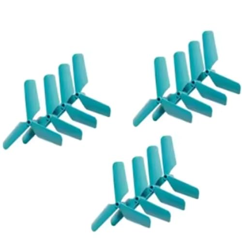 Hélice bleue pour drone 4D-V46 PRO | Lot de 3 sets de pales à 3 feuilles pour avion radiocommandé