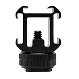 Cold Shoe Mount Adapter for DSLR Camera Cold Triple Base Accessory for LED Video Light Monitor - Image 7