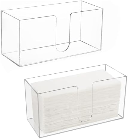 Mumufy 2 Pcs Fold Paper Towel Dispenser Countertop Napkins - View #4