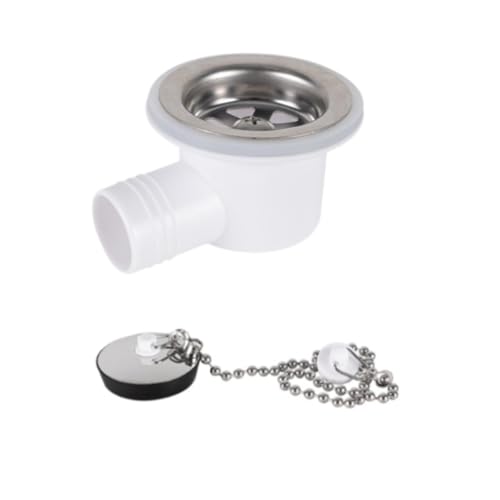 TUXCAXI Conector para orificio de desagüe de fregadero de plástico para vehículos recreativos, barcos y conectores angulares para orificio de desagüe de, sin tubo, 7.6 cm