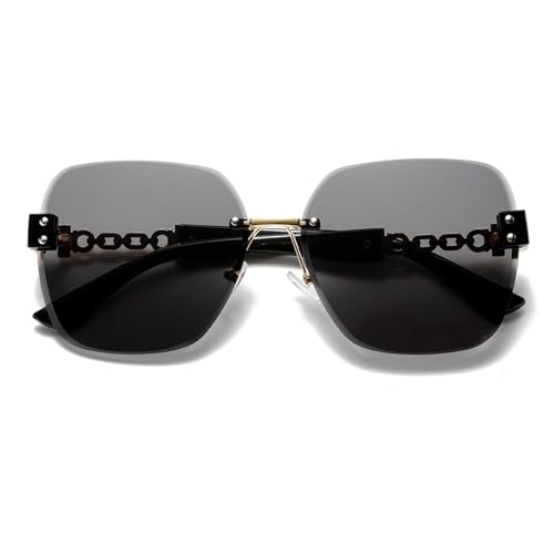 Sunglasses Uv400 Protection | Rimless Color Lens Shades Women | Candy-colored Lens for Outdoor Sports & Driving4