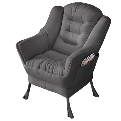 HUAYUSEDF Sillón Tipo puf con Respaldo Minimalista y Moderno Gris para Sala de Estar, Dormitorio, salón, sillón Informal, balcón, sofá Creativo.