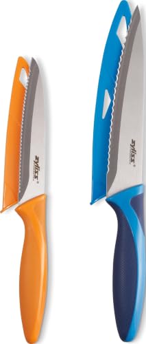 Zyliss Utility Kitchen Knives with Sheath Covers...