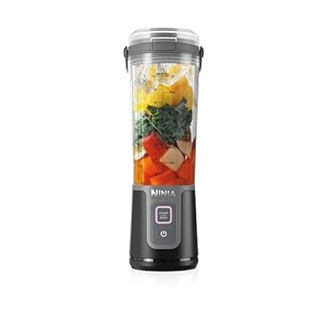 Ninja Blast Liquidificador Portátil Bivolt, Sem Fio, Recipiente de 470ml, Liquidificador Pessoal para Shakes e Smoothies, Livre de BPA, Tampa à Prova de Vazamento, Recarregável via USB-C