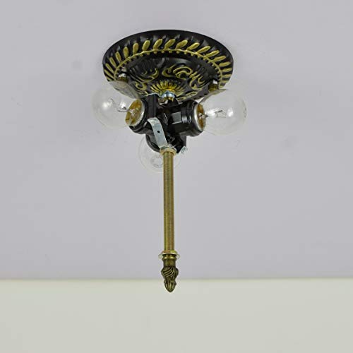 Éclairage Plafond en Verre 40 cm à Large Diffusion, Lampe de Chambre Jaune - 6
