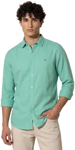 Allen Solly Mens Cotton Casual Shirt | Regular Collar | Soft Breathable Fabric | Everyday Smart Casual Wear