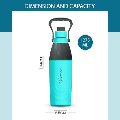 Image of Trueware Aqua Thirst PU Insulated Plastic Water Bottle 1275 ML | BPA Free, Leak-Proof Water bottle Ideal for Office, School, Gym, Sports, Travel and Daily use