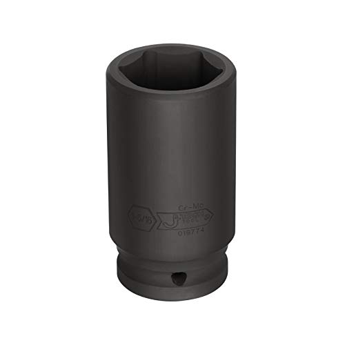 Image of Jetech 3 /4 Inch Drive 1-5 /16 inch Deep Impact Socket, SAE, Heat-Treated Chrome Molybdenum Alloy Steel (Cr-Mo), 6-Point Design for Extended Reach on Heavy-Duty Applications