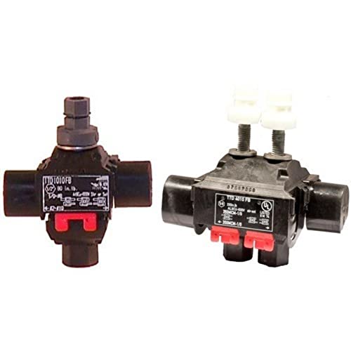 Morris Products 96108 Above Ground Insulation Piercing Connector, 1 Port, 4/0-3 Main Range, 2-10 Tap Range, 5-Pack