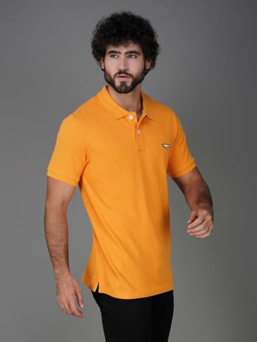 Image of Zvezda Men's Cotton Polo T-Shirt /European Fit /Half Sleeve Casual Wear for Daily Use /Soft Breathable Fabric /Stylish & Comfortable Polo for Office, Outing & Everyday Wear