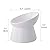 HCHLQLZ White Small ceramic Raised Cat Bowls, Tilted Elevated Food or Water Bowls, Stress Free, Backflow Prevention, Dishwasher and Microwave Safe, Lead & Cadmium Free