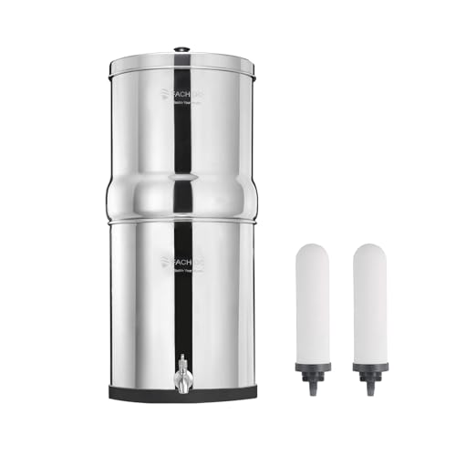 FACHIOO Stainless Steel Gravity-Fed Water Filter System
