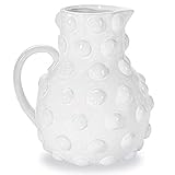 Mud Pie Raised Dot Pitcher, 68 oz, White