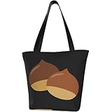 [YINGDAE] 秋の味覚 クリ レディース キャンバス トートバッグ 買い物袋 手提げ袋 ショルダーバッグ ショッピングバッグ TTYO169