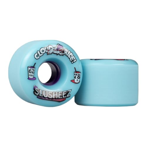 Cloud Ride! Wheels Slusheez 62mm 78A Longboard Wheels, Urethane Longboard Wheel...