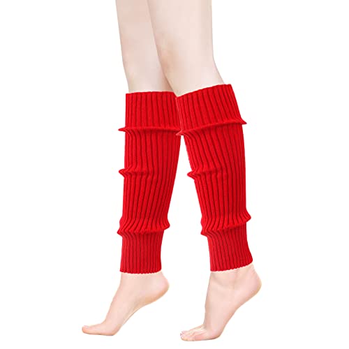 Image of ONUPGO Leg Warmers for Women 80s Party Accessories 80s Neon Knit Ribbed Leg Warmers Girls Junior Winter Leg Warmers Socks