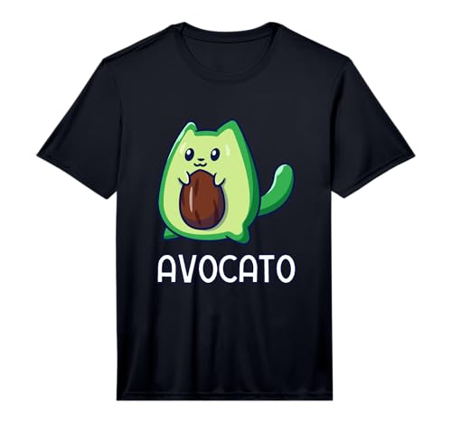 Avogato Avocado Cat Vegan Performance T-Shirt
