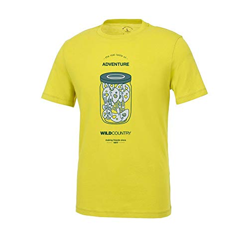 T-shirt en coton jaune pour homme Wild Country 95186 Flow M aux finitions soignées taille 50