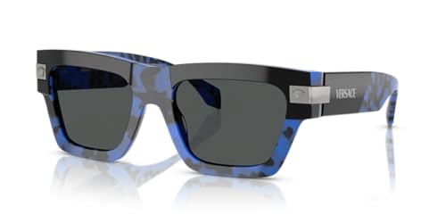 Versace Gafas de sol VE 4464 545887 Havana Blue Dark Grey, Azul Havana Gris Oscuro, 52/20/145