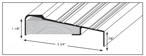 ADA 1/2 inch Solid Hardwood Interior Threshold in Red Oak (5 1/2