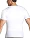 Insta Slim -Made in USA- Compression Crew-Neck Shapewear for Men. Tummy Control Slimming Body-Shaper Undershirt for Back Support, Beer Belly, and Gynecomastia White