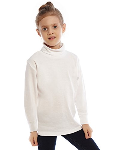 Image of Leveret Girls Boys & Toddler Solid Turtleneck 100% Cotton Kids Shirt (2 Toddler-14 Years) Variety of Colors