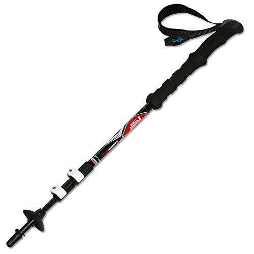 Bastones de trekking de fibra de carbono GSP plegables de 3 nudos color negro
