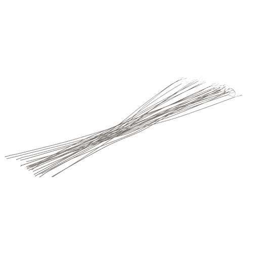 Twisted Wire Needles Fine 0.23mm Pack of 25, Silver, Fine - .24mm