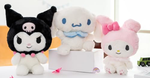 Image of Mirada Sanrio Kuromi Soft Plush Toy - 20cm | Official Licensed Black Stuffed Doll for Kids & Girls | Cute Collectible Anime Character Plushie | Ideal Gift for Birthday, Christmas & Diwali