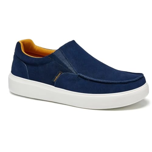 Image of OrthoComfoot Men's Orthopedic Slip-Ons Shoes, Light-Weight Arch Support Walking Loafers with Anti Slip Sole, Comfortable Casual Slip on Shoes for Foot and Heel Pain Relief