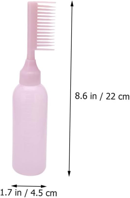 3Pcs Hair Dye Applicator Bottles with Comb Root Comb Hair Color Containers Easy Squeeze Design for Self Dyeing Durable and Refillable Bottles