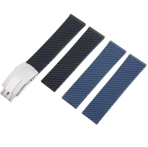 Bracelet silicone tressé 22mm anti-transpiration pour Breitling Avenger robuste - 4