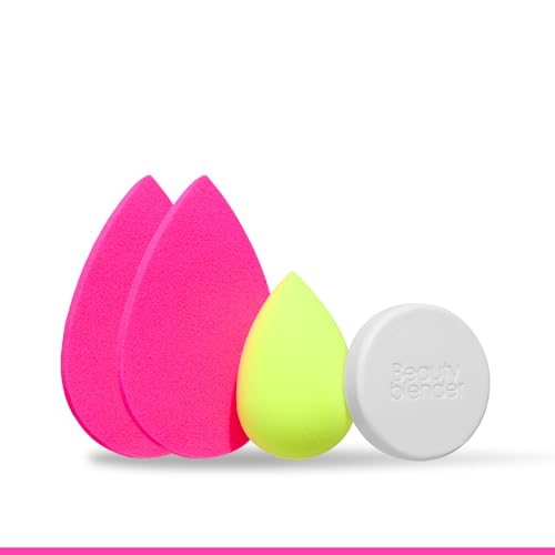 Beautyblender | Cleant&Trio Blender�A�u���b�g&�N�����W���O�Z�b�g | �r���[�e�B�[�u�����_�[���C�N�A�b�v�X�|���W1�� + Blotterazzi�R���p�N�g�X�|���W2��+�t�̃u�����_�[�N�����U�[1��
