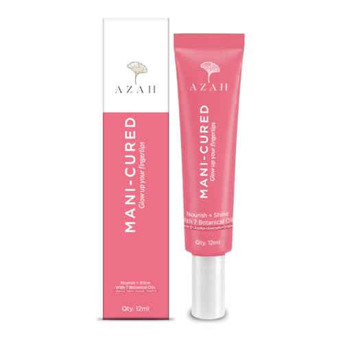 Azah Mani-cured Cuticle Oil For Nails | Strengthens Nails & Nourishes Dry Cuticles | Goodness of Vitamin E, Jojoba, Avocado, Grapefruit | Lightweight & Non-Greasy Formula | 12 ml