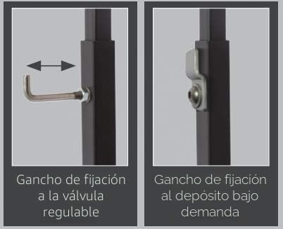 Kitpole - Soporte de Extintor de Suelo Color Gris 7021, Base Flat Completa con asta y Cartel