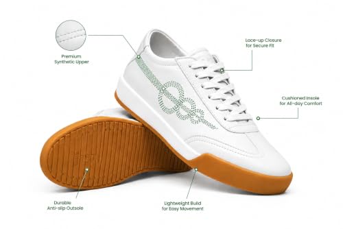 ORADO Men’s Red Casual Sneakers white - Image 5