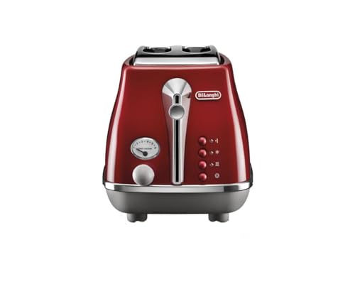 De'Longhi CTOC2103.R Grille-pain Icona Capitals New York, 6 réglages de brunissage, réchauffe...