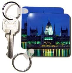 3dRose Budapest Hungary At Nite - Key Chains, 2.25 x 4.5 inches, set of 2 (kc_61911_1) image 3