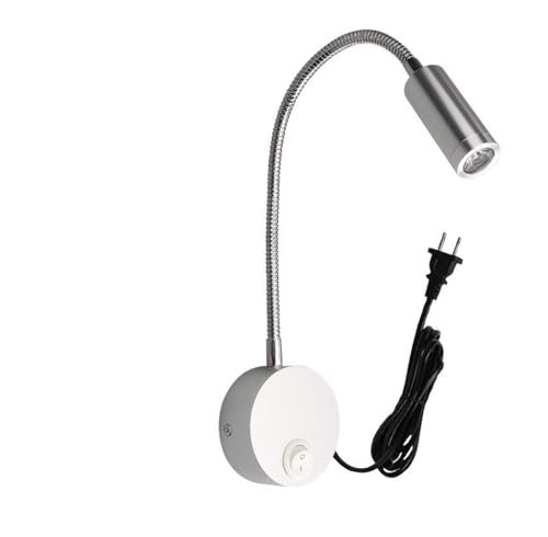 Lampe de lecture à tuyau LED USB 3W applique murale argent - 2