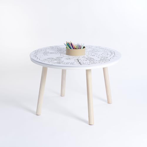 Imagin’Table – Table créative pour Enfants – Design évolutif – Table Seule avec Feuilles de coloriage – by Drawin’Kids®
