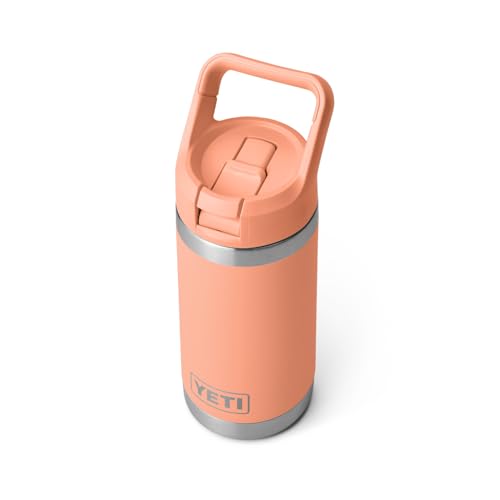 Image of YETI Rambler Jr. 12 oz Kids Bottle, with Straw Cap, Low Country Peach