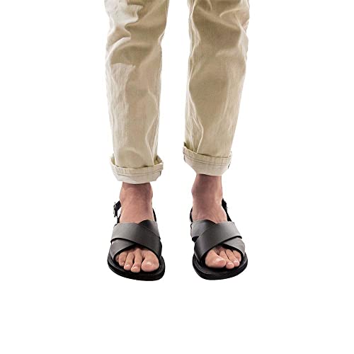 Elan Buckle - Leather Thick Strap Sandal - Mens Sandals4