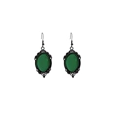 Gothic Green Crystal Earrings