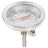 Hemobllo Fleischthermometer Grillthermometer aus Edelstahl mit Großem Zifferblatt Analoges Bratenthermometer für Backofen und Küchengrill Hitzebeständig und Leicht Ablesbar