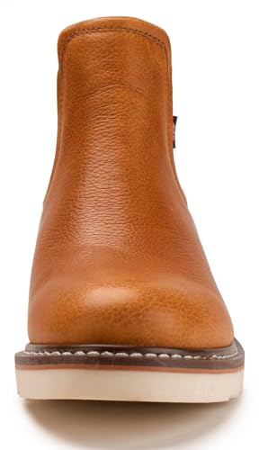 Image of SUREWAY 6 inch Mens Slip On Chlesea Work Boots for Men-Soft Toe,Goodyear Welt,Extremely Comfortable Durable Proved,Superior Oil /Slip Resistant,Thicker Leather,EH Safety Industrial Construction Boots 607 LT-BN