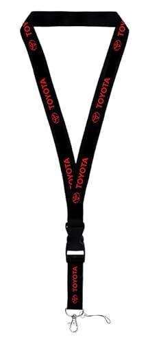 AU-TOMOTIVE GOLD INC. Officially Licensed Lanyard Keychain for Toyota (Red on Black)