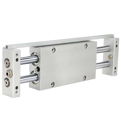 Cylindre pneumatique double tige pour éliminer le jeu linéaire
