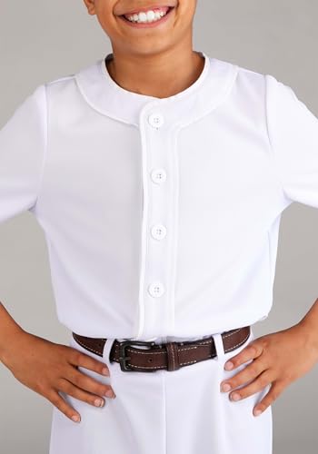 Disfraz clásico de béisbol para niños con camisa, pantalón y gorra miniatura 7